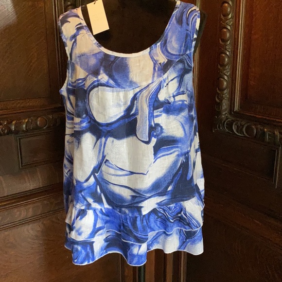 NWT 100% Linen Piazza Del Tempio Top - Picture 2 of 9